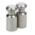 American Metalcraft SPM4 3 oz. Satin Finish Stainless Steel Salt and Pepper Shaker Set - 12/Case