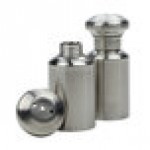 American Metalcraft SPM4 3 oz. Satin Finish Stainless Steel Salt and Pepper Shaker Set - 12/Case
