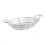 American Metalcraft BSKB811 Black Oblong Wire Basket with Ramekin Holders - 11