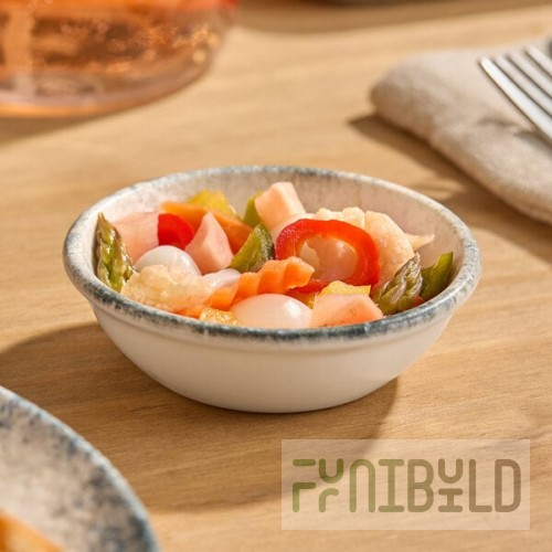 Acopa Architect 1.5 oz. Round Gray Porcelain Ramekin - 36/Case