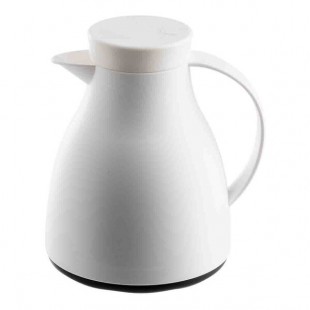 TableCraft 17 oz. White Plastic Coffee Carafe with Glass Liner 12662 - 6/Case