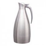 Service Ideas Altus 33.8 oz. Black Onyx Stainless Steel Insulated Coffee Carafe / Server ALTU10BSBX