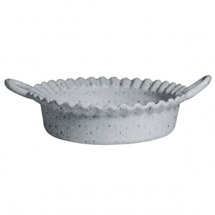 G.E.T. Enterprises CZ002-MOD-G Bugambilia 1.6 Qt. Smooth MOD Finish Gray Granite Resin-Coated Aluminum Deep Mexican Cazuela