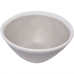 GET B-81-DVG Pottery Market 8 oz. Glazed Gray Melamine Bowl with White Trim - 24/Case GET B-81-DVG Pottery Market 8 oz. Glazed Gray Melamine Bowl with White Trim - 24/Case
