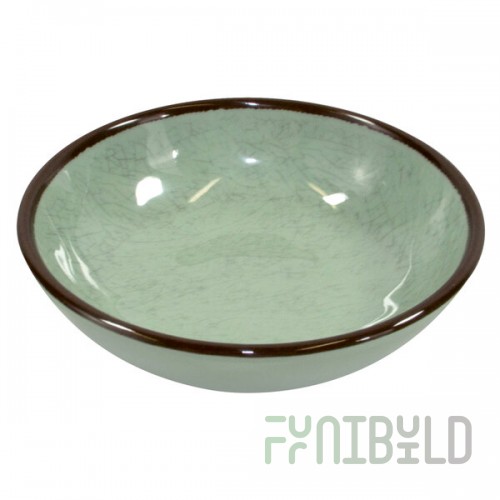 Elite Global Solutions DB51M Mojave Vintage California 10 oz. Hemlock Small Round Crackle Bowl - 6/Case
