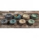 Elite Global Solutions DB51M Mojave Vintage California 10 oz. Hemlock Small Round Crackle Bowl - 6/Case
