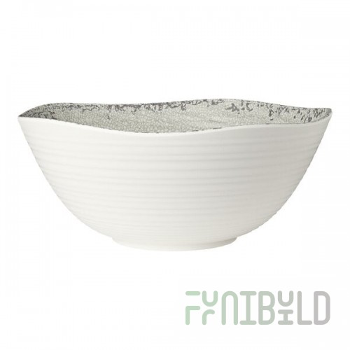 Creations Pompeii from Steelite International 8 Qt. Stone Melamine Round Bowl - 4/Case