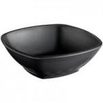 GET B-400-BK Nara 32 oz. Black Matte Round Melamine Bowl with Lid - 12/Case