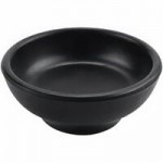 GET B-400-BK Nara 32 oz. Black Matte Round Melamine Bowl with Lid - 12/Case