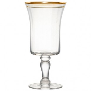 10 Strawberry Street Kate 14 oz. Gold Rimmed Water Goblet - 4/Pack