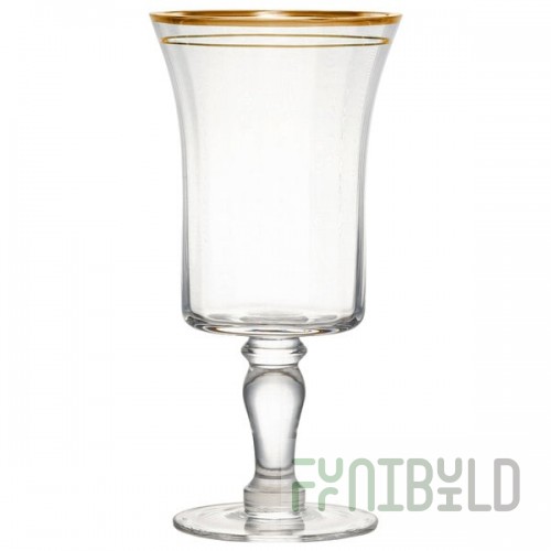 10 Strawberry Street Kate 14 oz. Gold Rimmed Water Goblet - 4/Pack
