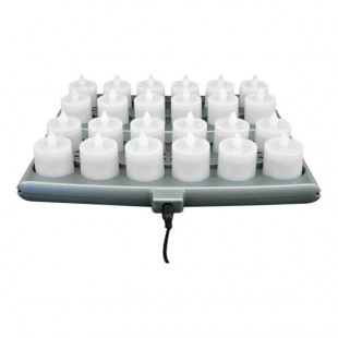 Hollowick Platinum+ 24-Piece Amber Rechargeable Flameless Candle Set with 2 Charging Trays and Power Adapter Hollowick Platinum+ 24-Piece Amber Rechargeable Flameless Candle Set with 2 Charging Trays and Power Adapter
