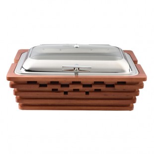 Bon Chef 20321 Sequoia 9.5 Qt. Rectangular Chafer with Glass Cover-120V Bon Chef 20321 Sequoia 9.5 Qt. Rectangular Chafer with Glass Cover-120V