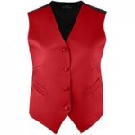 Henry Segal Women's Customizable Black Satin Server Vest - S Henry Segal Women's Customizable Black Satin Server Vest - S