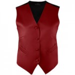 Henry Segal Women's Customizable Black Satin Server Vest - S Henry Segal Women's Customizable Black Satin Server Vest - S