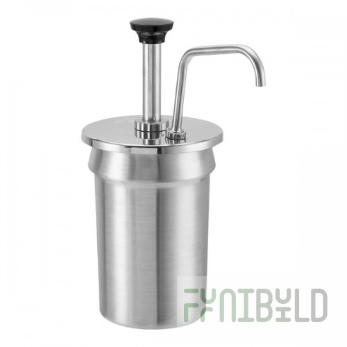Server Stainless Steel 1 oz. Inset Pump with Lid for 2.5 Qt. Vegetable Inset