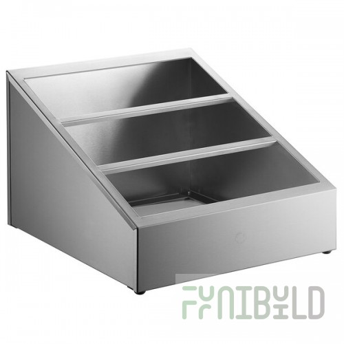 Steril-Sil VTC-9SP 3-Hole Combination Stainless Steel Countertop Condiment Dispenser