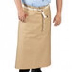 Uncommon Chef 3119 Light Beige Customizable 100% Cotton Canvas Marvel Bistro Apron with Natural Webbing and 1 Pocket - 33