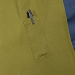 Uncommon Chef 3127 Moss Green Customizable Poly-Cotton Avalanche Bib Apron with Natural Webbing and 3 Pockets - 34