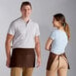 Choice Brown Poly-Cotton Standard Waist Apron with 3 Pockets - 12