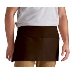 Choice Brown Poly-Cotton Standard Waist Apron with 3 Pockets - 12