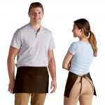 Choice Brown Poly-Cotton Standard Waist Apron with 3 Pockets - 12