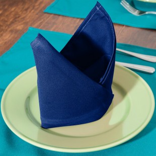 Intedge Royal Blue 65/35 Polycotton Blend Cloth Napkins, 22