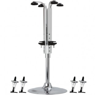 Precision Pours RO4 1 1/2 oz MO Rack & Pour 1.5 oz. Rotary 4 Bottle Measured Liquor Pourer and Rack System Precision Pours RO4 1 1/2 oz MO Rack & Pour 1.5 oz. Rotary 4 Bottle Measured Liquor Pourer and Rack System