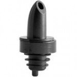 Choice Short Free Flow Amber Liquor Pourer with Collar - 12/Pack Choice Short Free Flow Amber Liquor Pourer with Collar - 12/Pack