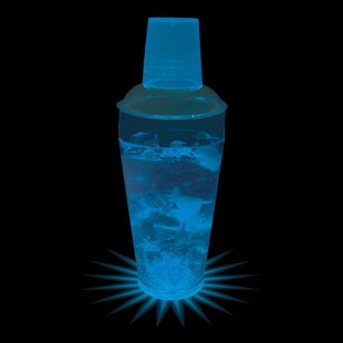20 oz. Customizable Plastic Shaker with Blue LED Light - 50/Case 20 oz. Customizable Plastic Shaker with Blue LED Light - 50/Case