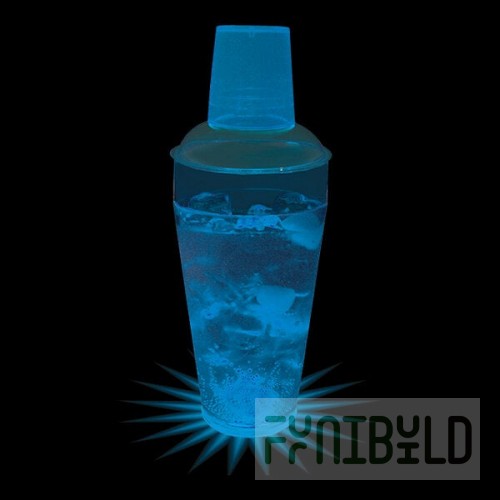 20 oz. Customizable Plastic Shaker with Blue LED Light - 50/Case