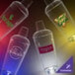 20 oz. Customizable Plastic Shaker with Blue LED Light - 50/Case