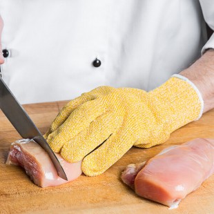San Jamar SG10-Y-S Yellow A7 Level Cut Resistant Glove with Spectra - Small San Jamar SG10-Y-S Yellow A7 Level Cut Resistant Glove with Spectra - Small