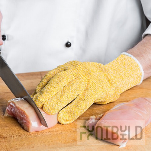 San Jamar SG10-Y-S Yellow A7 Level Cut Resistant Glove with Spectra - Small