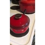 Lodge EC1D43 1.5 Qt. Island Spice Red Enameled Cast Iron Dutch Oven Lodge EC1D43 1.5 Qt. Island Spice Red Enameled Cast Iron Dutch Oven