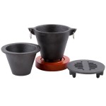 Chef Master Hibachi Set with Cast Iron Grill, Wooden Base, and Fuel Holder Chef Master Hibachi Set with Cast Iron Grill, Wooden Base, and Fuel Holder