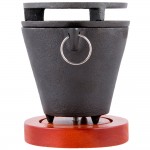 Chef Master Hibachi Set with Cast Iron Grill, Wooden Base, and Fuel Holder Chef Master Hibachi Set with Cast Iron Grill, Wooden Base, and Fuel Holder