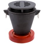 Chef Master Hibachi Set with Cast Iron Grill, Wooden Base, and Fuel Holder Chef Master Hibachi Set with Cast Iron Grill, Wooden Base, and Fuel Holder