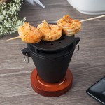 Chef Master Hibachi Set with Cast Iron Grill, Wooden Base, and Fuel Holder Chef Master Hibachi Set with Cast Iron Grill, Wooden Base, and Fuel Holder