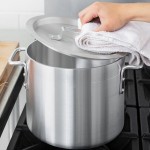 Choice 8-Piece Standard Weight Aluminum Stock Pot Set with 8 Qt., 12 Qt., 16 Qt., and 20 Qt. Pots and Covers