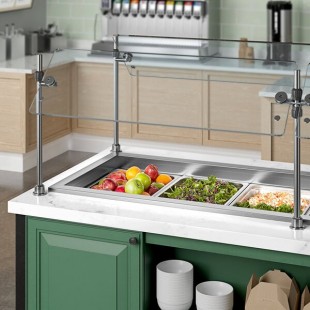 ServIt SDC-4A Four Pan Drop-In Refrigerated Cold Food Well - 120V ServIt SDC-4A Four Pan Drop-In Refrigerated Cold Food Well - 120V