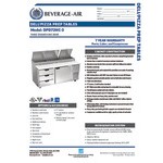 Beverage-Air DPD72HC-3-CL 72 Beverage-Air DPD72HC-3-CL 72