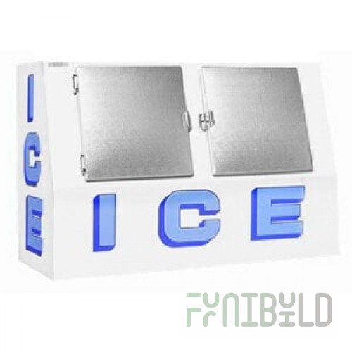 Polar Temp VT400CWP Cold Wall Low Profile Outdoor Ice Merchandiser - 40 cu. ft.