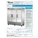 True TS-72F-HC 78 1/8 True TS-72F-HC 78 1/8