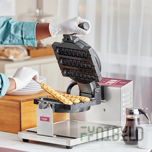 Estella WBMX1A Belgian Waffle Maker with Waffle on a Stick Plate - 120V, 1,340W