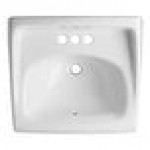 Sloan 3873003 Vitreous China Wall Mounted Backsplash Lavatory with 4