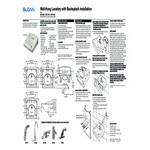 Sloan 3873003 Vitreous China Wall Mounted Backsplash Lavatory with 4