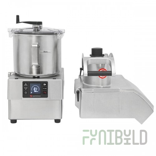 Sammic CK-38V Variable-Speed Combination Food Processor with 8.5 Qt. Stainless Steel Bowl, Continuous Feed - 3 hp