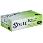 Noble Powder-Free Disposable Clear 3 Mil Thick Vinyl Gloves for Foodservice - Large - 1,000/Case