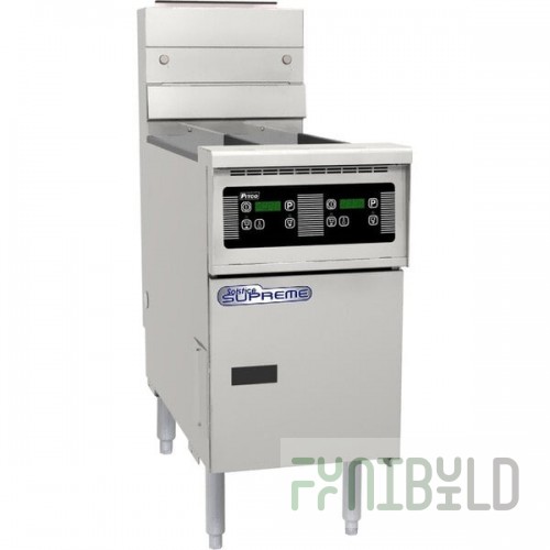 Pitco® SSH55-D Solofilter Solstice Supreme Liquid Propane 40-50 lb. Floor Fryer with Digital Controls - 80,000 BTU